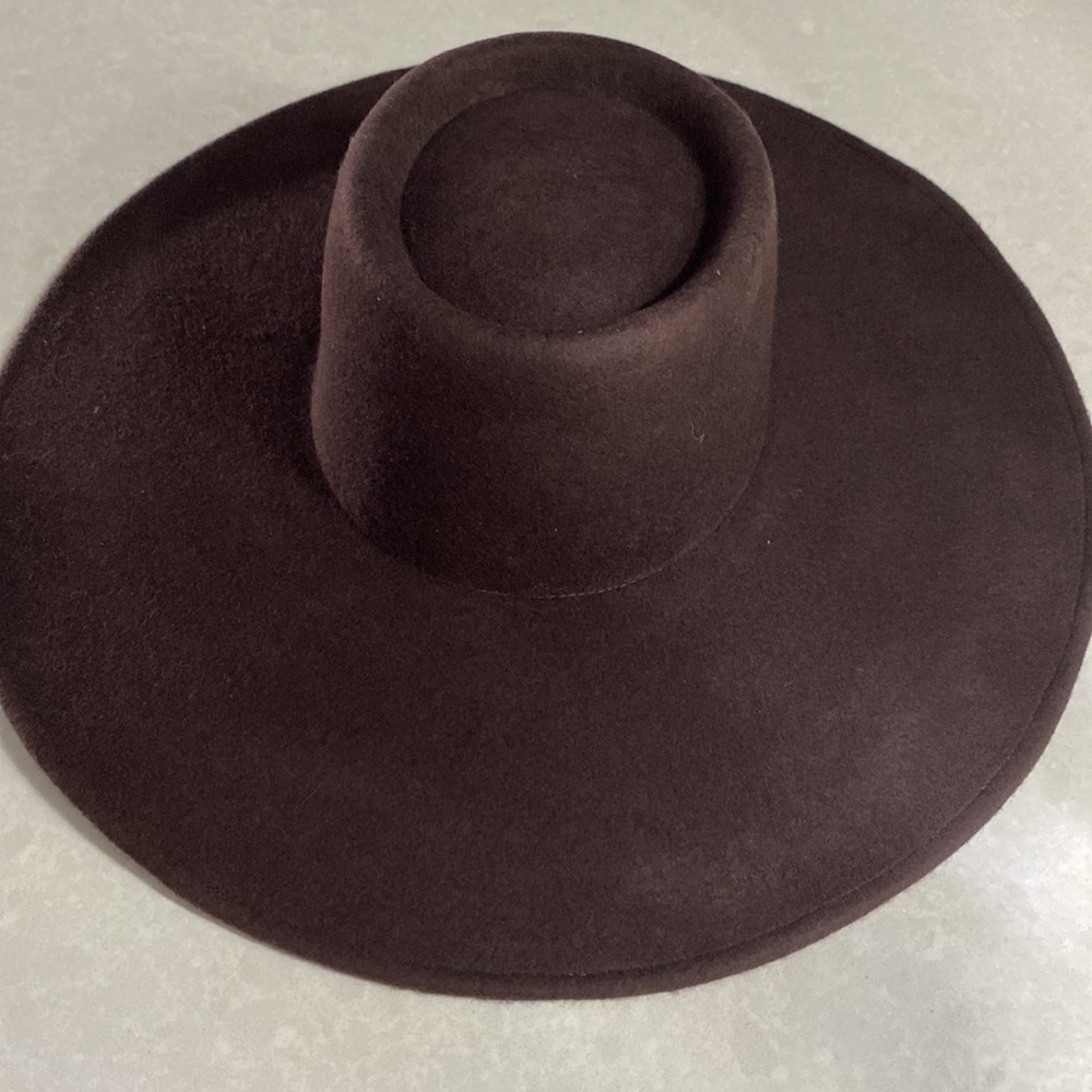 Anthropologie Black Wide-Brim Hat - Picture 8 of 12